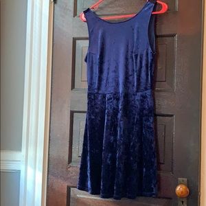 Blue Open Back Dress